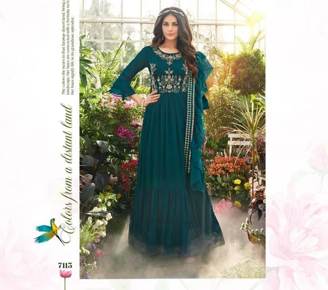 Wedding Masti Vol 2 By Af Chinon Chiffon Wedding Wear Gown With Dupatta Wholesale Shop in Surat